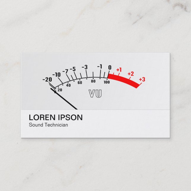 VU Metre 01 Business Card (Front)