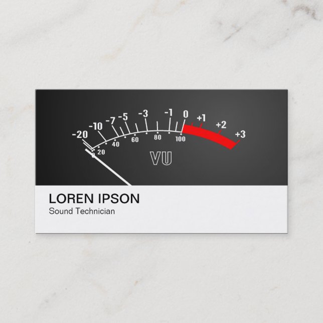 VU Metre 02 Business Card (Front)