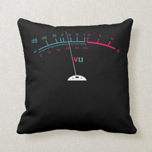 VU Metre Techno db Bass Music DJ edm Party Cushion