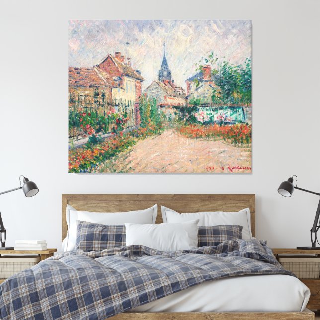  Vue de Saint-Cyr-du-Vaudreuil, Eure  Canvas Print (Insitu(Bedroom))