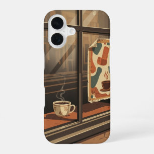 Vue sur la Fenêtre du Café iPhone 16 Case