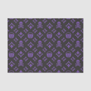 Vuitton! Designer Halloween LG in purple Tissue Paper
