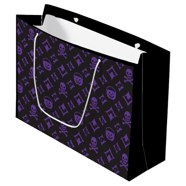 Vuitton Skulls! Purple Halloween Fashion Bags (Front Angled)
