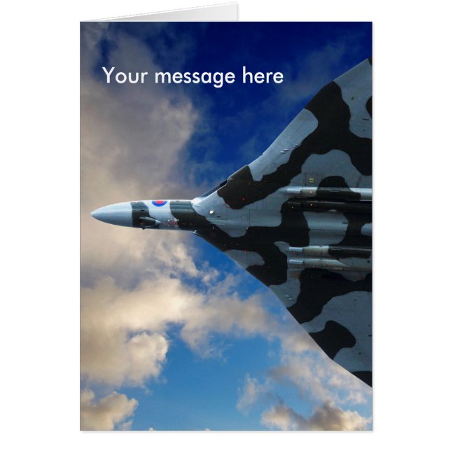 Vulcan bomber in flight (Front)