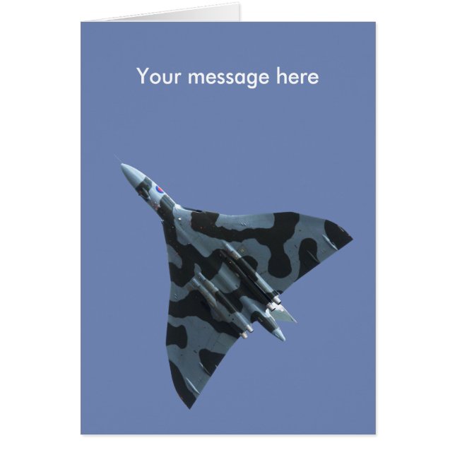 Vulcan bomber in flight (Front)