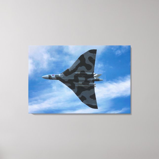 Vulcan bomber in flight canvas print (Front)