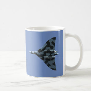 Vulcan bomber in flight coffee mug