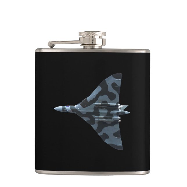 Vulcan bomber in flight hip flask (Front)
