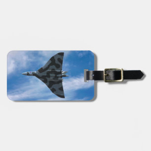 Vulcan bomber in flight luggage tag