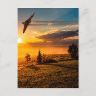 Vulcan Bomber Misty Dawn Postcard