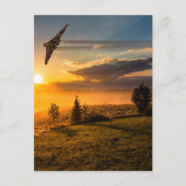 Vulcan Bomber Misty Dawn Postcard (Front)