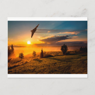 Vulcan Bomber Misty Dawn Postcard