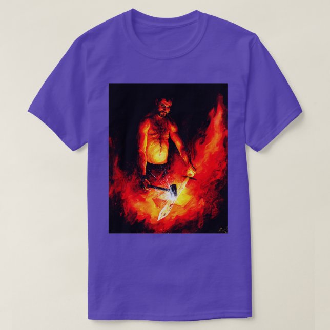 Vulcan God of the Forge T T-Shirt (Design Front)
