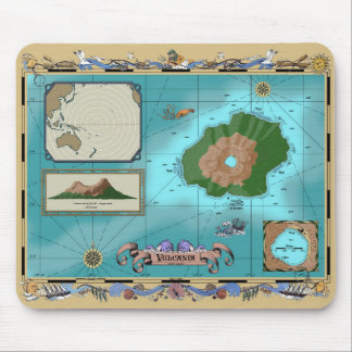 Vulcania Map Mouse Pad