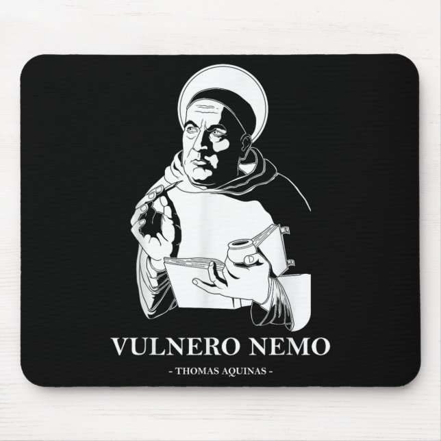 Vulnero Nemo Catholic Saint Thomas Aquinas Quote  Mouse Mat (Front)