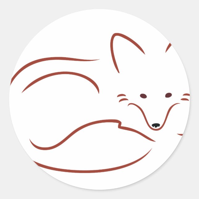 Vulpes Vulpes Classic Round Sticker (Front)