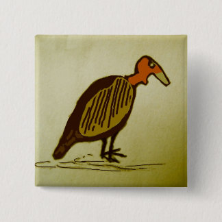vulture 15 cm square badge
