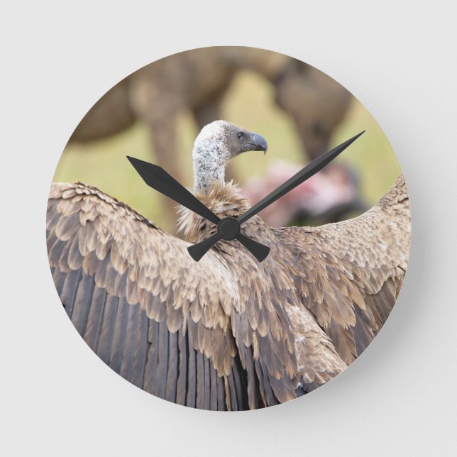 Vulture and Hyena Round Clock (Front)