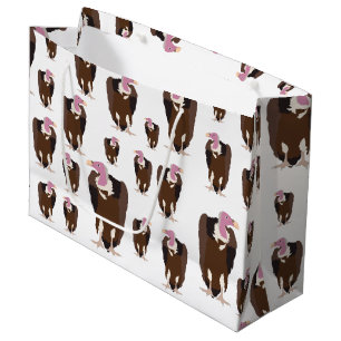 Vulture Birds Pattern Large Gift Bag