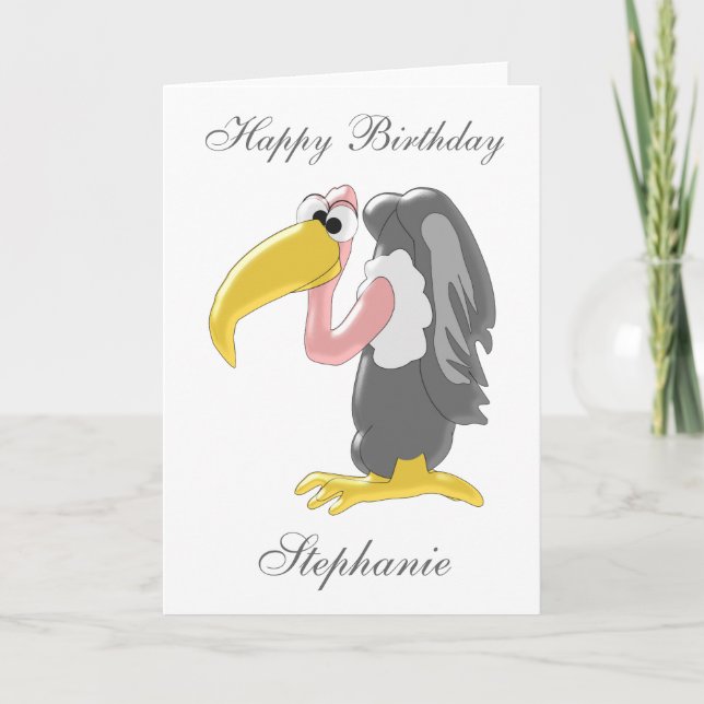Vulture Birthday Card (Front)