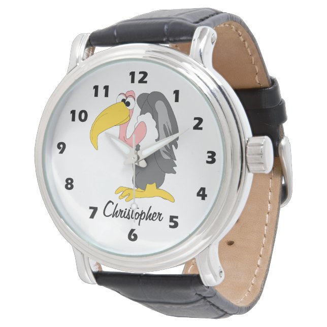 Vulture Design Personalised Watch (Angled)