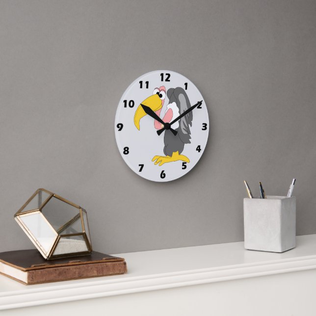 Vulture Design Round Clock (Office)