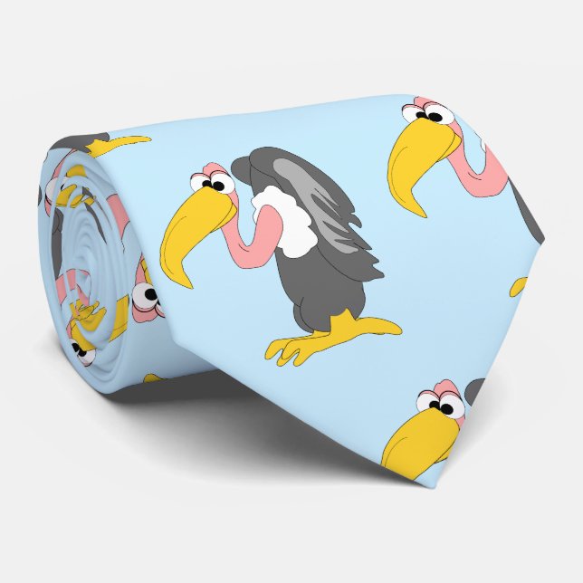 Vulture Design Tie (Rolled)
