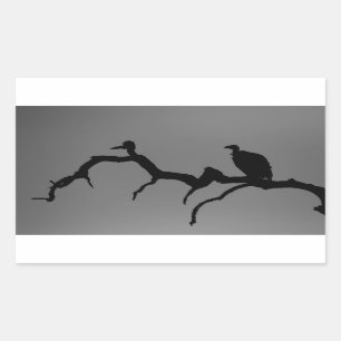 Vulture Silhouette Rectangular Sticker
