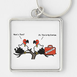 Vultures Carrion Carry-on Luggage Cartoon Key Ring