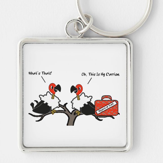 Vultures Carrion Carry-on Luggage Cartoon Key Ring (Front)