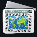 Vultures of the World Map Laptop Sleeve<br><div class="desc">Celebrate the vultures of the world with this cute and informative map of the world! Each of the world's vulture species are drawn in cute cartoon Birdorable style. The range of each species is indicated with arrows on the map. Easy to read and understand and oh so cute! You can...</div>