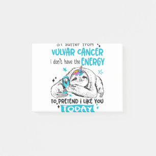 Vulvar Cancer Awareness Month Ribbon Gifts Post-it Notes