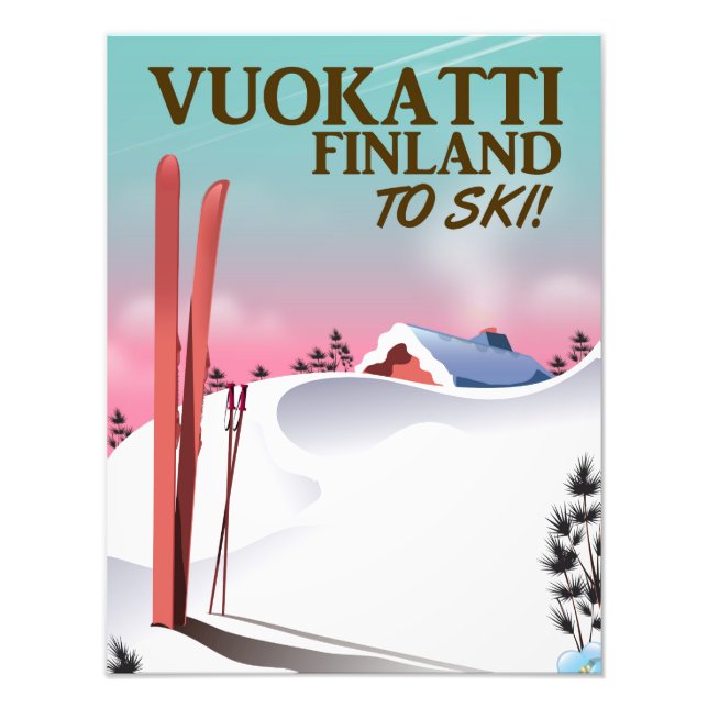 Vuokatti Finland ski poster (Front)