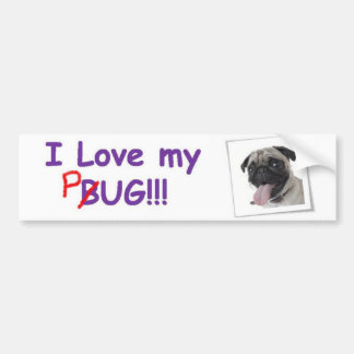 VW Fawn Pug Bumper Sticker