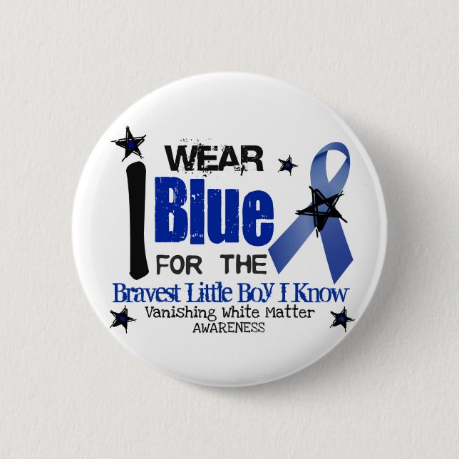 VWM Awareness Bravest Boy I know 6 Cm Round Badge (Front)