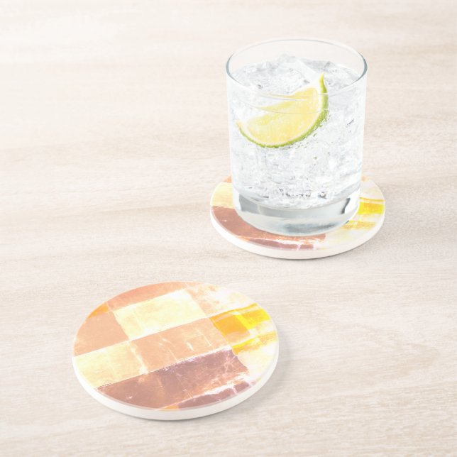 Vwndretti Yellow Soft Colours Coaster (Side)