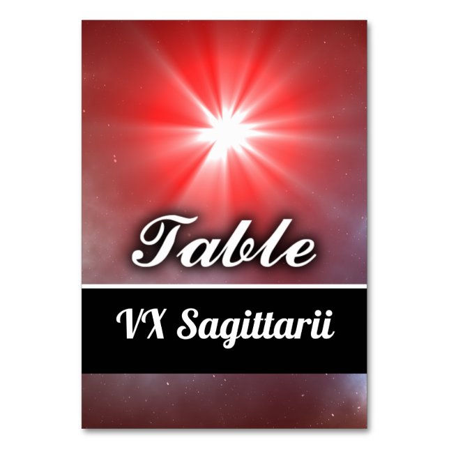 VX Sagittarii Table Number (Front)