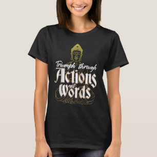 VXL Buddha Monk Namaste Praying Pray Laugh Buddhis T-Shirt
