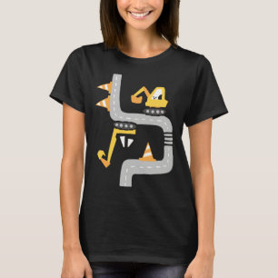 VXLS Construction Truck Excavator Concrete Mixer D T-Shirt