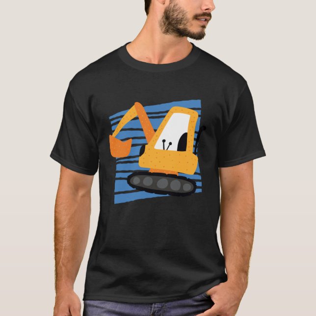 VXLS Construction Truck Excavator Concrete Mixer D T-Shirt (Front)