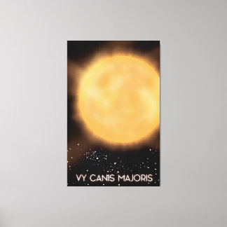 VY Canis Majoris Sun space art poster. Canvas Print