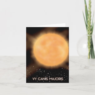 VY Canis Majoris Sun space art poster. Holiday Card