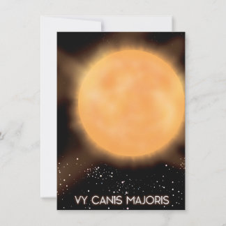 VY Canis Majoris Sun space art poster. Invitation