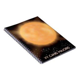 VY Canis Majoris Sun space art poster. Notebook