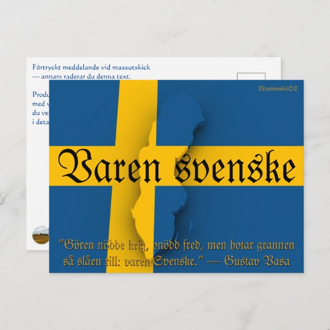Vycard — Varen Swede Postcard (Front/Back)