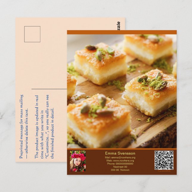 Vykort — Connect, Food Postcard (Front/Back)
