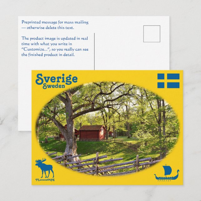 Vykort — Sverige Postcard (Front/Back)