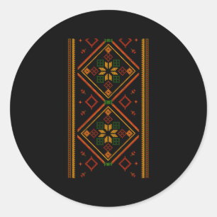 Vyshyvanka Ukrainian Embroidery Embroidered Pro Uk Classic Round Sticker