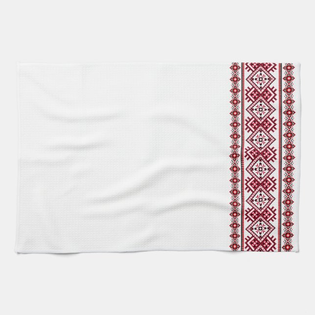 Vyshyvanka Ukrainian Kitchen Towel Cross  (Horizontal)