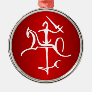 Vytis Lietuva Metal Tree Decoration